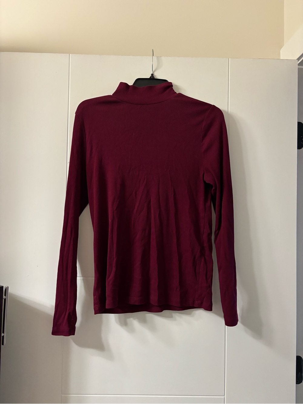 LOFT Deep Burgundy Long Sleeve Turtleneck Top